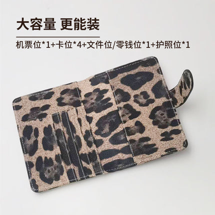Pu Leather Passport Holder Card Holder Rfid Multi-Card Slot Document Holder Ticket Protector Supports Cross-Border Spot Supply