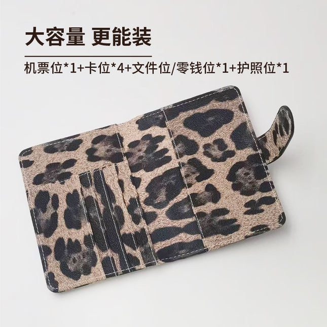 Pu Leather Passport Holder Card Holder Rfid Multi-Card Slot Document Holder Ticket Protector Supports Cross-Border Spot Supply