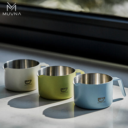 MUVNA Muweina Italian Coffee Cup Starrain Stainless Steel Extraction Cup Espresso Cup 100ml with Scale