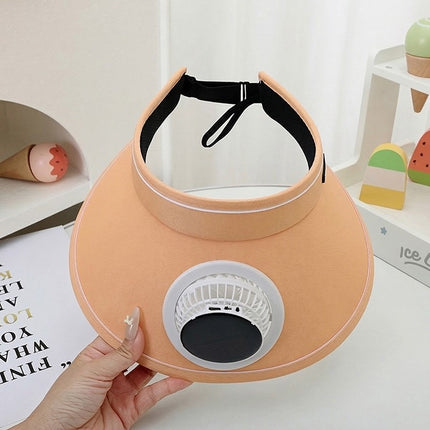 Summer Sun Hat with Fan to Cover Face, Uv Sun Protection Hat, Large Brim Empty Top Hat, Sun Hat for Women, Fashionable Charging Hat