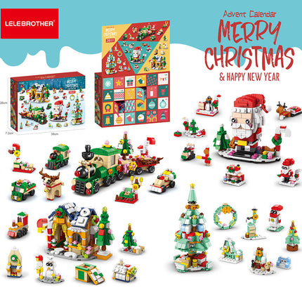 Compatible with Lego Christmas tree building blocks surprise blind box children assembled educational toys Christmas creative gift ornaments