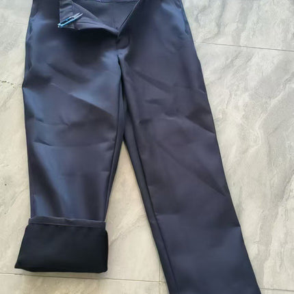 Men's Winter Thick Fleece-Lined Work Pants, Durable, Cold-Proof, Warm Workwear Pants for Men in Winter