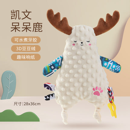 Baby Washable Sleeping Doll Baby Soothing Towel Doll with Teeth Gum Locomable Toy for Boys and Girls