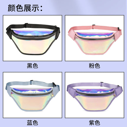 Summer New Colorful Transparent Waist Bag PVC Chest Bag Running Mobile Phone Waterproof Anti-splash Sports Waist Bag Swimming Crossbody