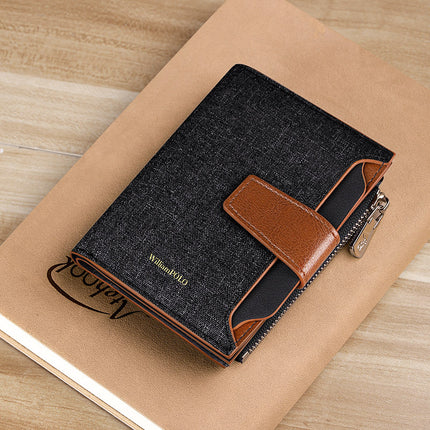 King Paul Wallet Men's Multi-functional Short Wallet Multi-card Coin Purse Men's Fashion Casual Wallet Men