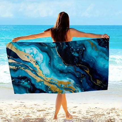Cross-border Beach Towel Quick-drying Absorbent Beach Towel Microfiber Digital Printing Bath Towel Adult Amazon Plus