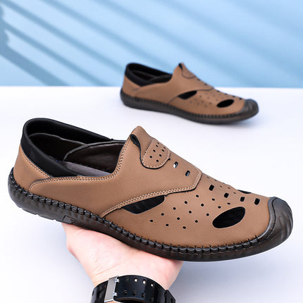 Sandals Men's 2025 New Summer Outer Wear Soft-Soled Sports and Leisure Beach Shoes Men's Clogs Drop Shipping