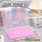 Advanced transparent color storage box + pen tray + hand strap