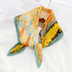 L024-210-01 gray / 70cm wrinkled square towel