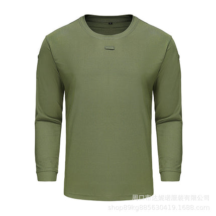Special Forces Tactical T-shirt Long-sleeved Army Fan T-shirt Round Neck Loose Elastic Spring and Autumn T-shirt Training Quick-drying Long-sleeved Men