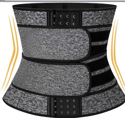 Cross-Border Sweat-Inducing Waist Trainer with Zipper and Snap Buttons, Women's Waist Cincher, Slimming Belt, Sports Waist Shaper