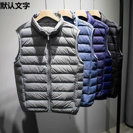 fleece-lined Cotton Horse Clip Men's Fashionable Lightweight Plus Size Plus Size Men's Vest Winter Vest Shoulder Waiver Outer Wear Vest