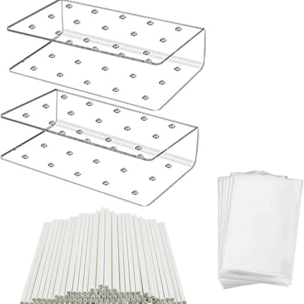 Transparent 15 Hole 20 Hole Acrylic Lollipop Display Stand Ornamental Rack Candy Decorative Rack Candy Display Rack