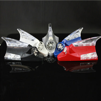 Car Wind Lamp Decorative Shark Fin Flash Light Solar Anti-Rear Collision Antenna Light Wind Energy Anti-Rear Collision Antenna Light
