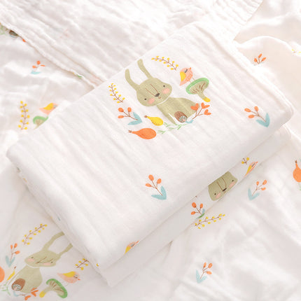 Baby Bath Towel, Children's Gauze Bath Towel, Cotton Baby Newborn Super Soft Absorbent Bath Blanket, Bath Towel Available in All Seasons