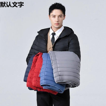 2024 New Style Lightweight Cotton Western Style Clothing Men's Short Lightweight Anti-Season Light Warm Jacket Fashionable Stitching