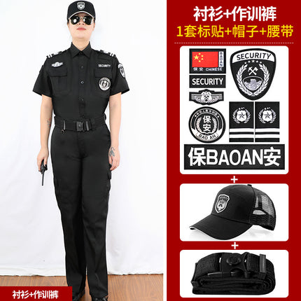 Security Work Clothes Spring Summer and Autumn Men's Long and Short-Sleeved Training Clothes suit Work Clothes Training Clothes Security Clothes Men's and Women's Uniforms