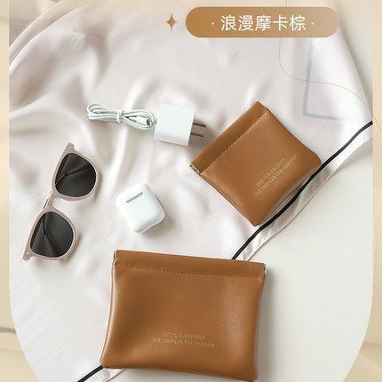 Automatic Closing Tight-Mouthed Earphone Data Cable Portable Charger Power Bank Shrapnel Portable