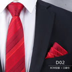 8cm d02 zipper tie + pocket square
