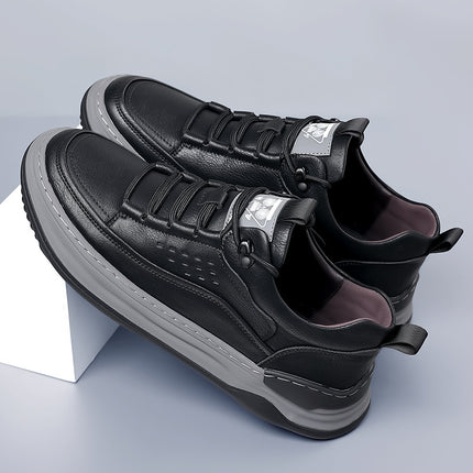 2026 New Men's Sneakers Thick-Soled Genuine Leather Casual Trendy Men's Shoes Outdoor Sports Casual Shoes Men's Sneakers Wholesale