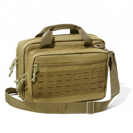 Outdoor Military Fan Handbag Edc Tool Bag Large Capacity Multi-Layer Zipper Oxford Cloth Tactical Pistol Bag Cross-Border