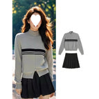 gray sweater / S