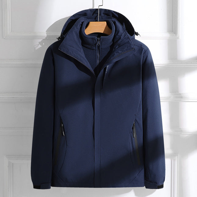 Jacket Bird's three-in-one detachable coat men's autumn and winter waterproof cold-proof warm mountaineering outdoor ski suit women