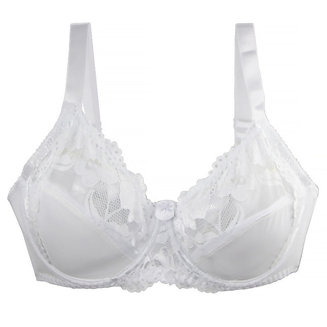 European and American plus size bra lace push up steel ring underwear cross-border adjustable big chest small breast bra
