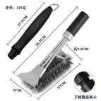 Detachable handle three-head wire brush (with steel shovel)