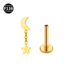 Teeth m0.9 / Five-pointed star pendant gold (head only)