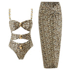 Leopard print color block / S