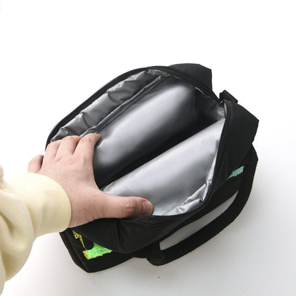 Amazon embroidery lunch bag cross-border letter portable handbag travel leisure insulation bag large capacity storage bag