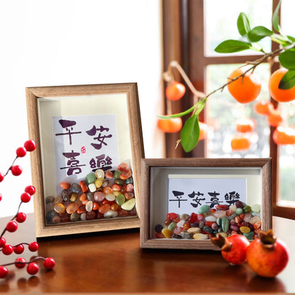 Ping An Joy Decoration with Agate Crystal Stone New Year Decoration Living Room TV Cabinet Wine Cabinet Entrance housewarming ceremony table