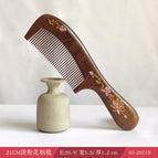 21CM pink flower handle comb
