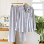 Island velvet double-sided cut men's set-light gray / M