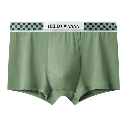Summer Fashion Men's Underwear Double-Layer Moisture-Absorbent Inner Crotch Breathable Skin-Friendly Comfortable Mid-Waist Boxer Briefs for Men Ready for Sale
