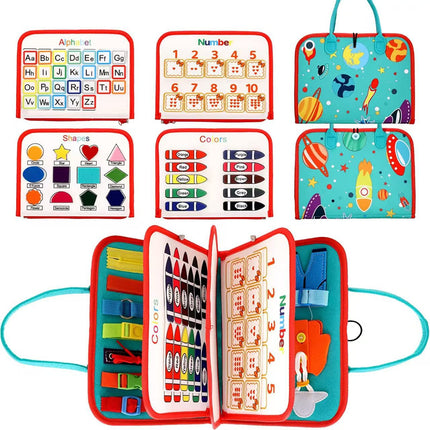 Cross-border special felt learning board children's educational early education board DIY busy board Montessori Children's Enlightenment dressing board