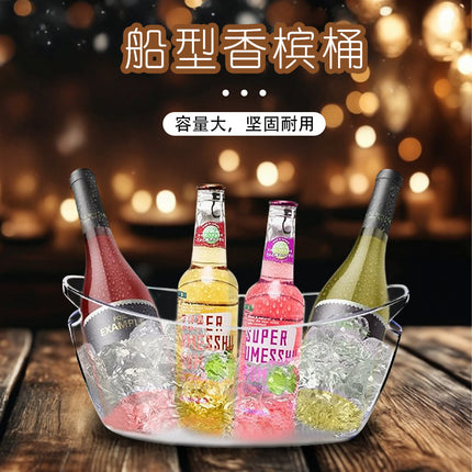 New Cross-Border 5L Plastic Ice Bucket with Handle Ice Bucket Home Bar Wine Bucket