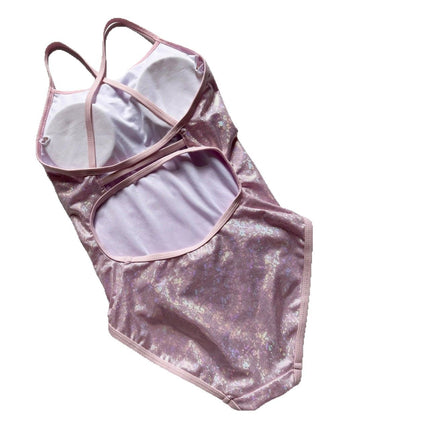 Manufacturer Wholesale New Pearl Powder Racing Swimsuit Sexy Beautiful Back Covering Belly Slimming Competitive Sports One-Piece Swimsuit for Women