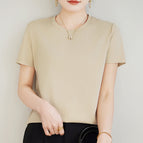 Round neck khaki / S