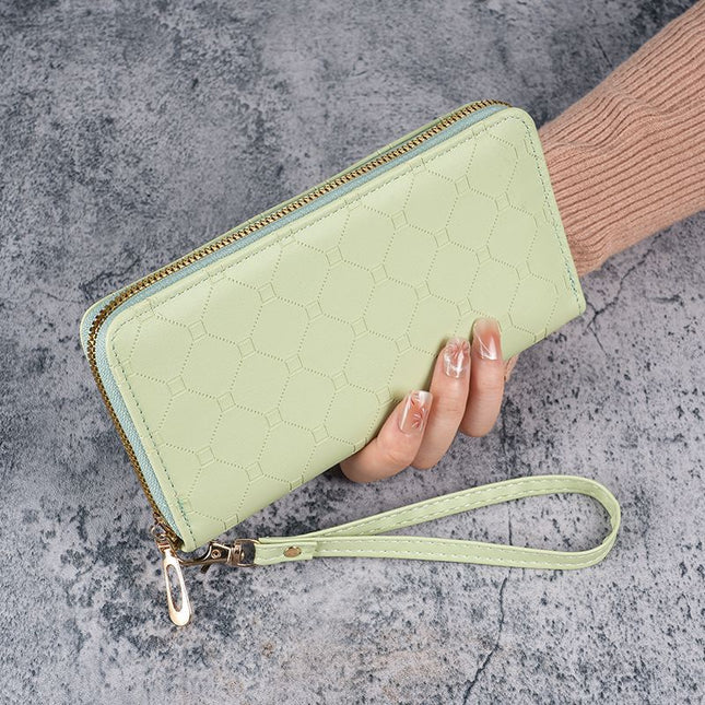 Factory New Wallet Korean Style Cute Long Coin Purse Large Capacity Women Multi Card Zipper Handheld Mobile Phone Bag for Women