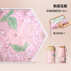 Lady's bag] pink mist flower city colored glue + aluminum alloy umbrella ribs