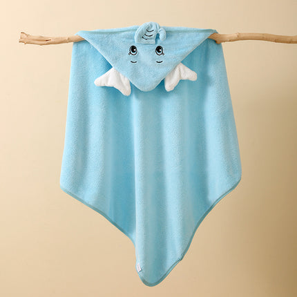 Coral Fleece Bath Towel Class A Baby Holding quilt Absorbent Newborn Children Autumn and Winter Thickened Package Cartoon Hooded Bath Towel Bucket