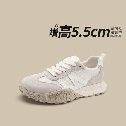 Genuine Leather Retro German Training Shoes for Women 2025 New Spring and Summer Thin Breathable Ballet Forrest Gump Shoes Yellow Casual Sports Shoes