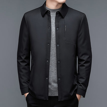 genuine goods down liner jacket men's coat 2024 winter new business middle-aged and elderly cadres lapel down jacket
