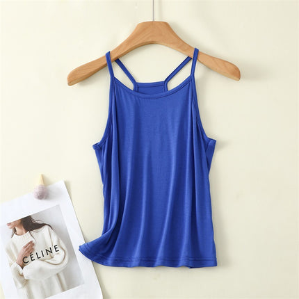 Lanjing Modal Solid Color Camisole Base Shirt Slim-Fit Soft Cool Large Size Outer Wearing Thin Shoulder Strap for Women