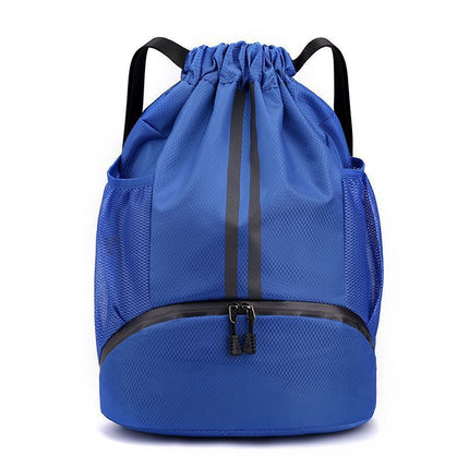Drawstring Bag with Wet and Dry Separation, Waterproof Swimming Suit Storage Bag, Basketball Bag, Backpack with Wet and Dry Separation