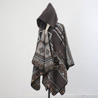 Cape with hood - gray