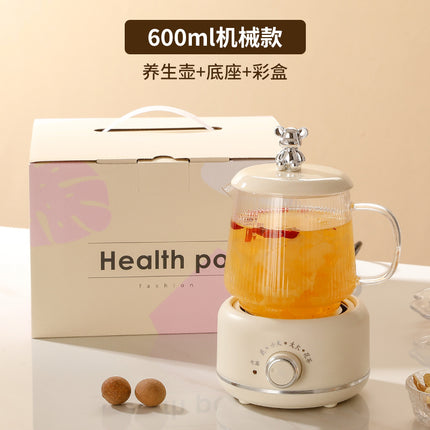 Health pot household multi-functional full glass tea cooker kettle small office flower teapot insulation electric Cup