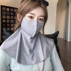 3d neck guard ice silk-light gray [neck guard enlarged version]
